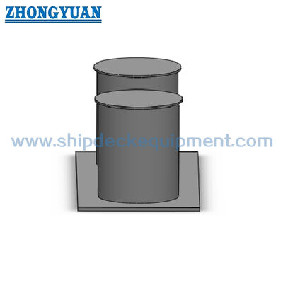 Stahl-Doppel-Biss-Bollard mit schmaler Basis. GB/T 554 Typ C Schiffsschleppgerät.