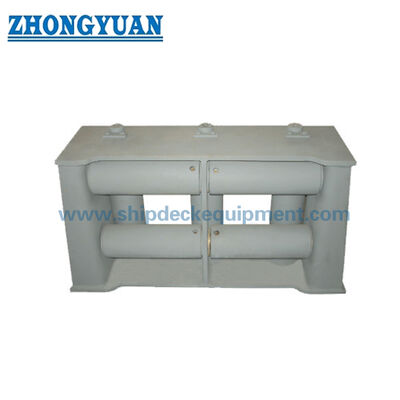 Sieben Walzen Universal Fairlead mit Oberwalze. CB 3062 Typ D für das Anlegen und Abschleppen von Schiffen.