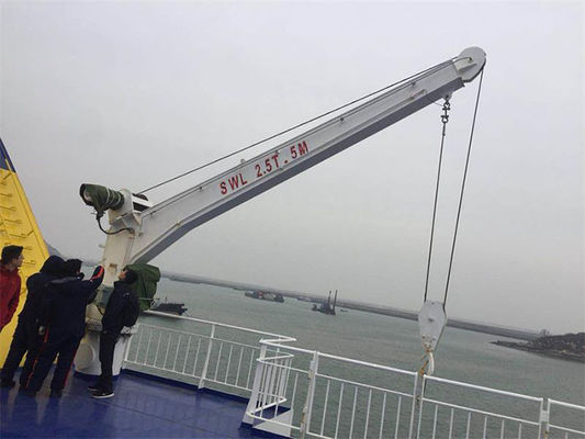 elektrischer örtlich festgelegter Boom 3T 5m, der Crane With Tower Ship Deck-Ausrüstung herumdreht
