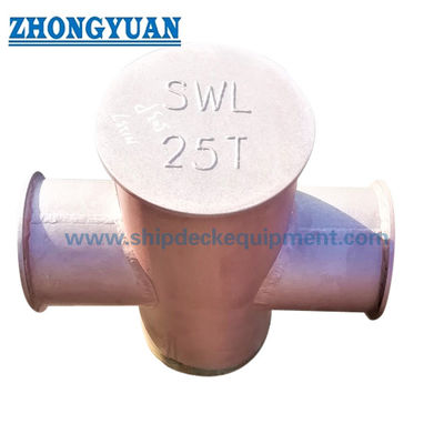 150×350mm Kreuz-Bitt-Bollarde. Kreuzförmige Liegebollarde für das Schiffsdeck.