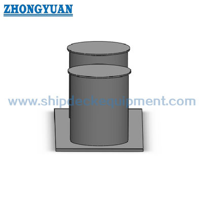 Stahl-Doppel-Biss-Bollard mit schmaler Basis. GB/T 554 Typ C Schiffsschleppgerät.