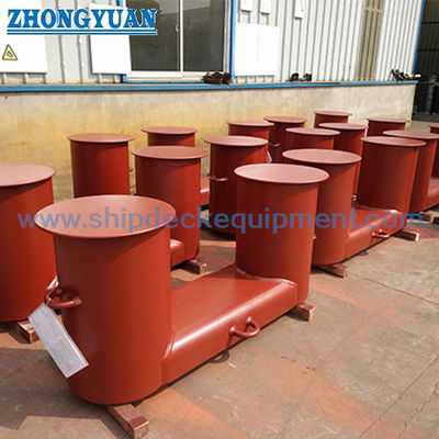 125×250 mm neigendes, doppeltes Anlegebollard.