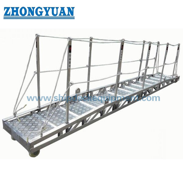 Aluminium-Küstengang mit Decking-Platte. ISO 7061 Typ A für Schiff-Küsten-Zugang.